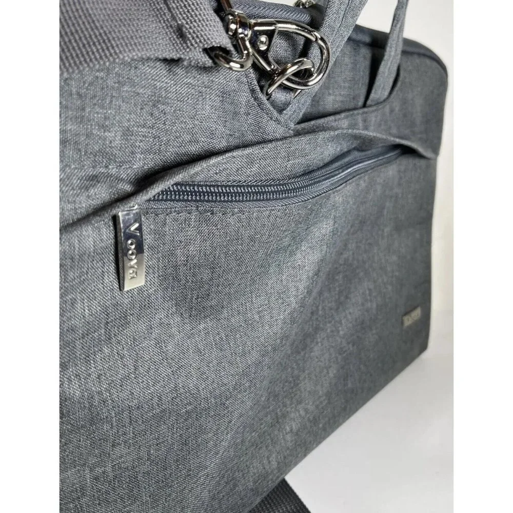 Voova Gray Padded Notebook Sleeve Bag with Strap